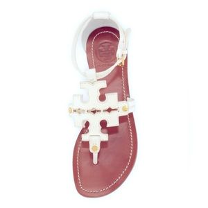 Tory Burch Phoebe Sandal White 39 NWOT
